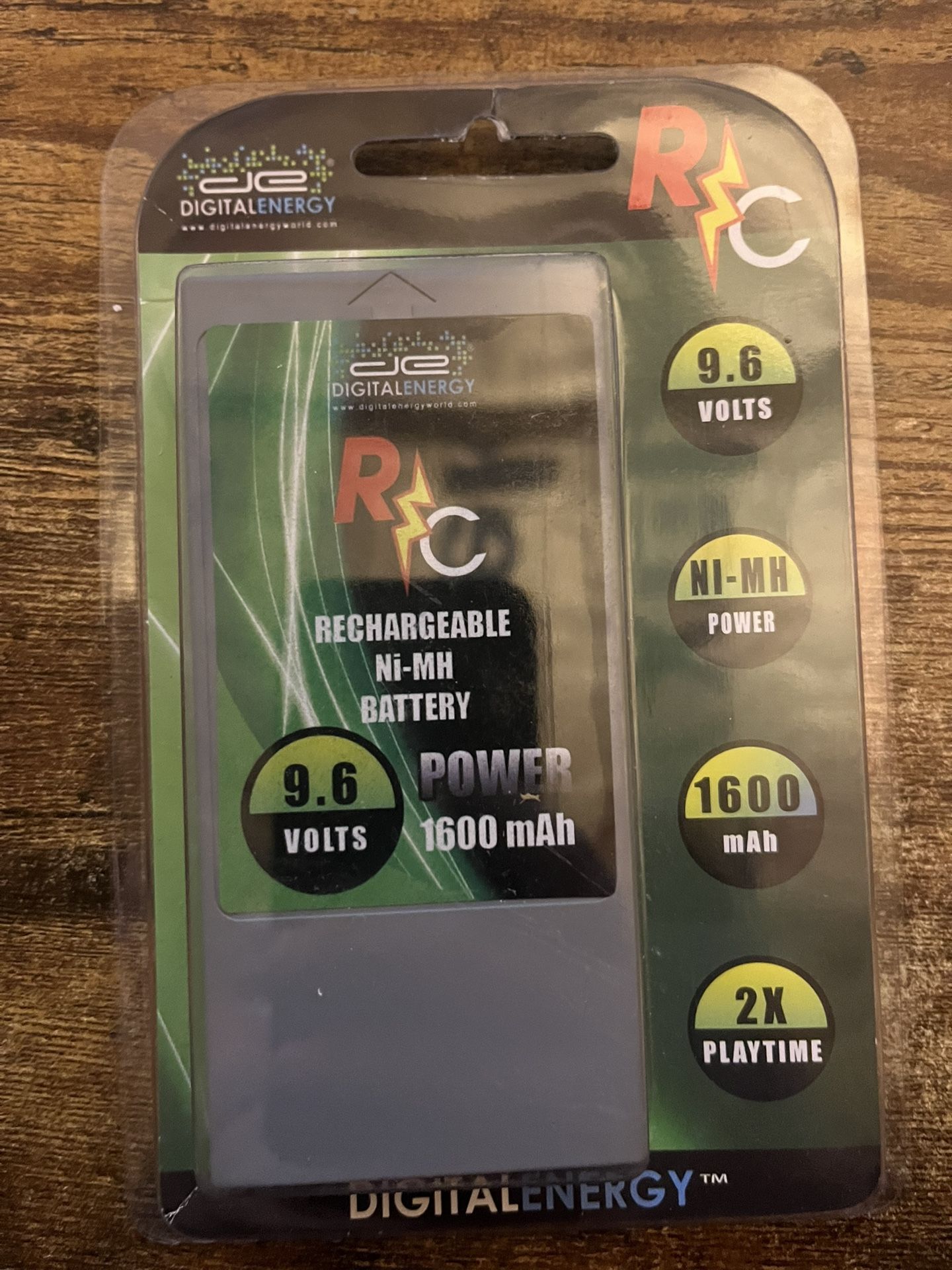 Digital Energy 9.6 V 1600 mAh Rechargeable Battery For RC Etc. New