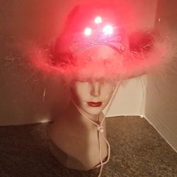 PINK COWBOY TIARA HAT Lights up!