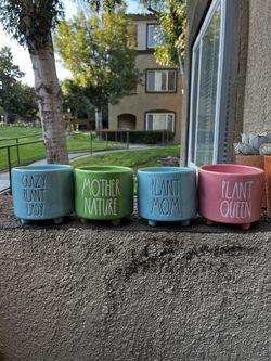 Rae Dunn Shallow Planters/Pots