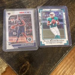 Zion Williamson And Tua Tagovailoa Rookie Cards NFL NBA 