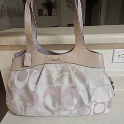 Coach Blush Pink Signature Tote