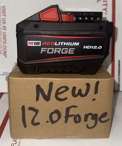 Milwaukee M18 12.0 Forge Battery. Model #48-11-1813. 