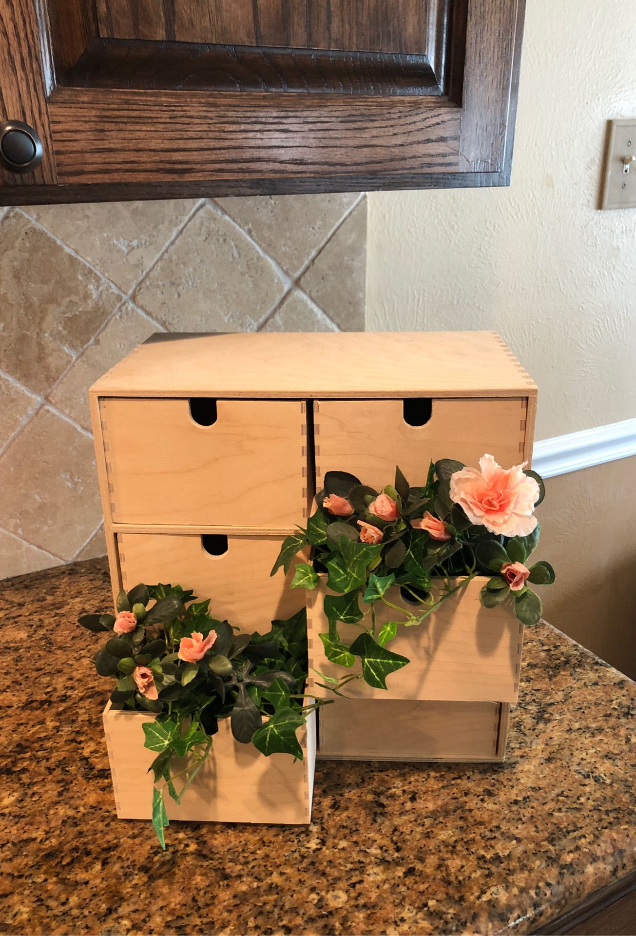 Wooden cubby shelf organizer greenery and floral 15 with or without greenery