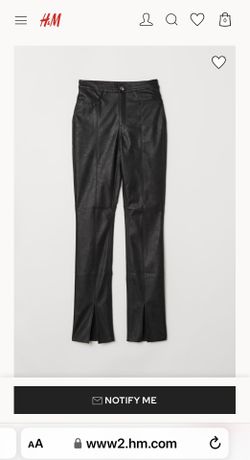 H&M Flux Leather Pants Size 4