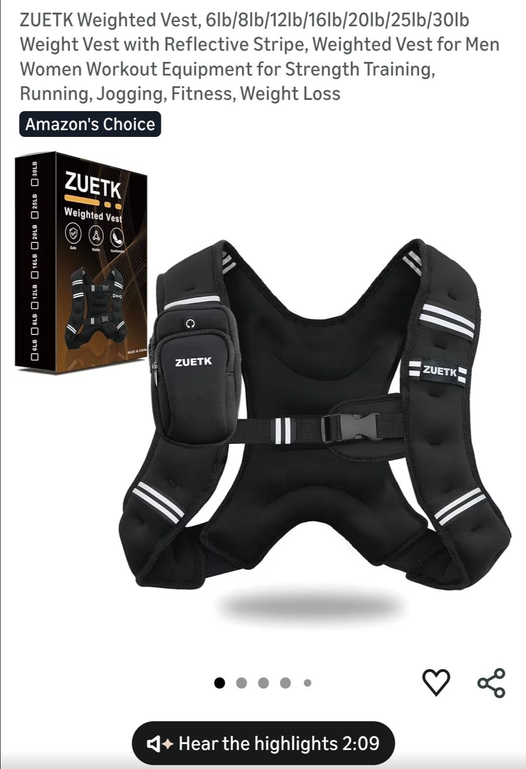 Weighted vest