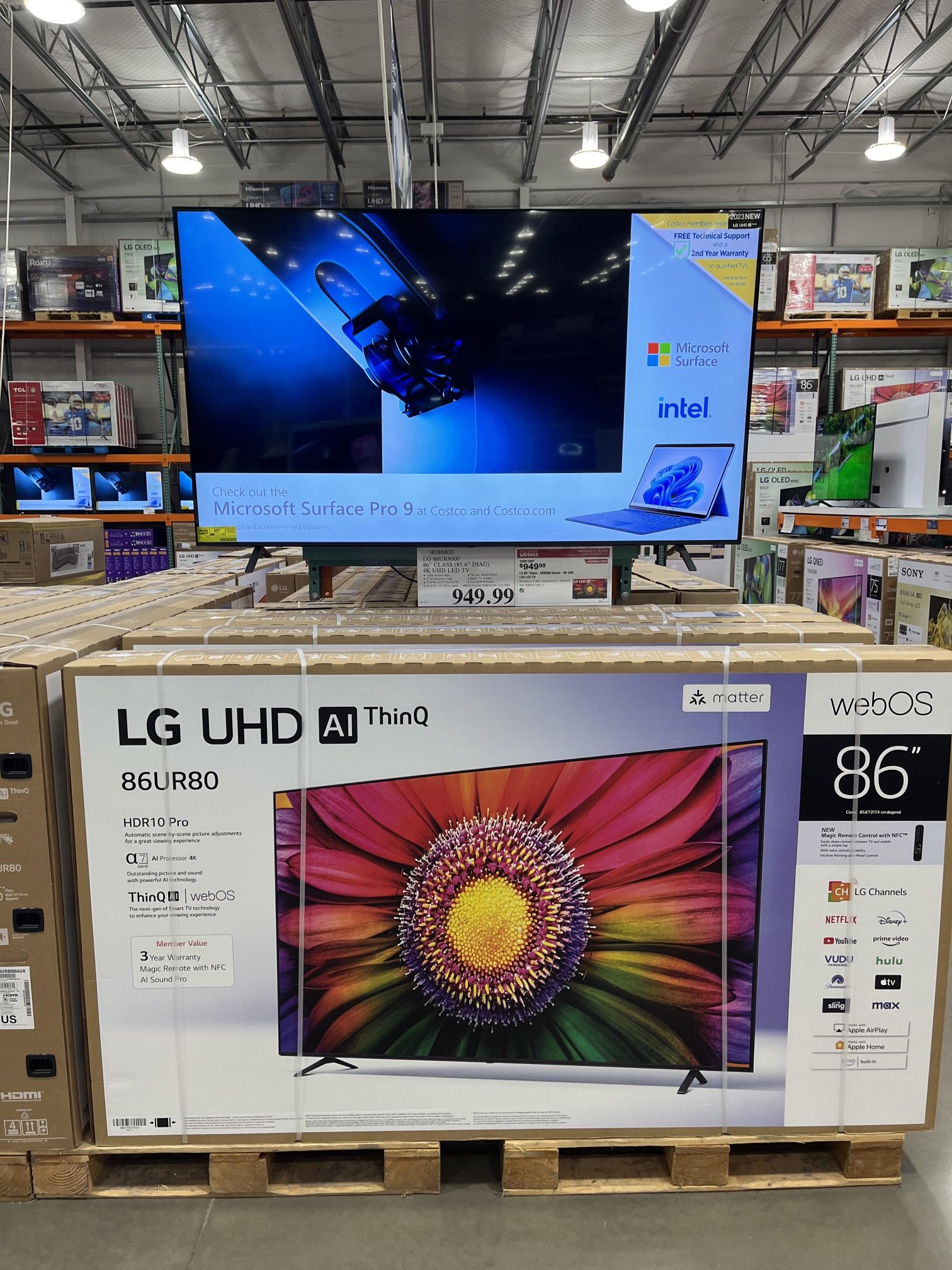 LG 86-inch UHD 4K Smart TV (2024 Model 3 Year Factory Warranty