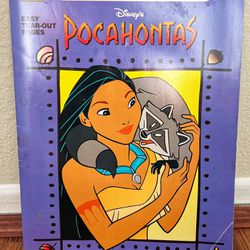 Vintage 1995 Disney’s Pocahontas Coloring and Activity Book Unused