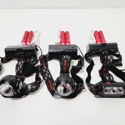 Double-sided LED T6+COB White/Red/Green Light 3X LED & 2pcs Double-sided LED T6+COB 360° 2 IN 1 XM-L T6 COB LED White/Red 