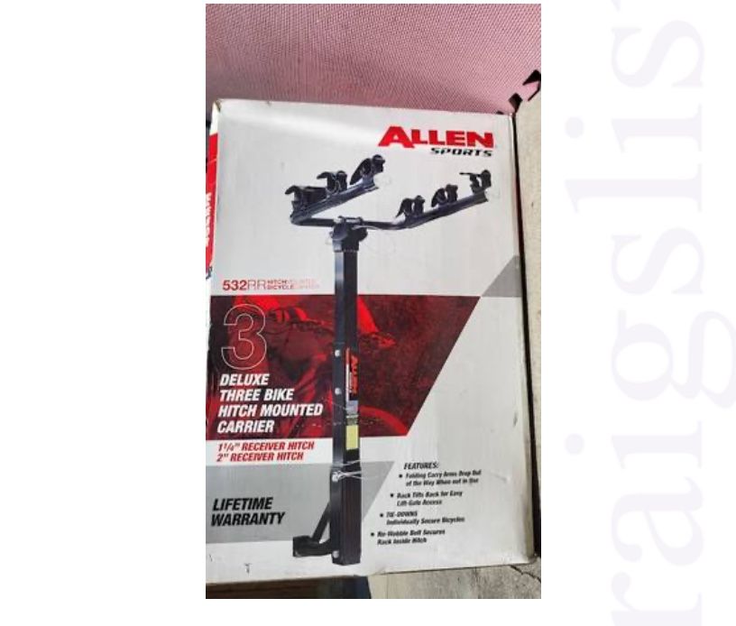 Allen Sports Deluxe 4-Bike Hitch Mounted Carrier, model 542RR. 