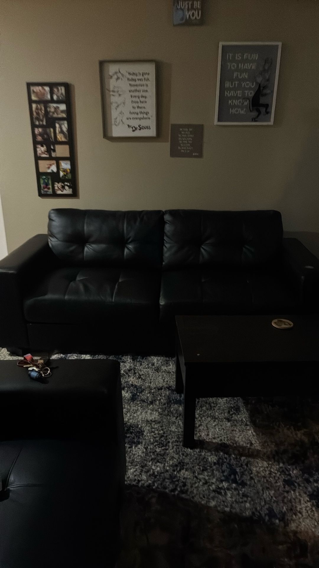 Black Leather Couch