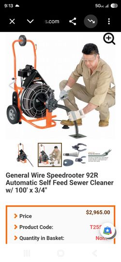 Speed router electrical snake 100 feet