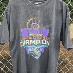Vtg 2001 Arizona Diamondbacks World Series Shirt XL MLB Baseball