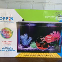 Top Fin COLORFLOW 3-gallon Fish Tank 