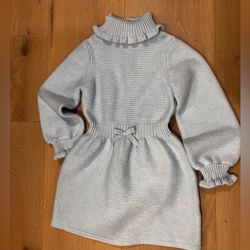 Janie and Jack Light Blue Cozy Joy Sweater Dress