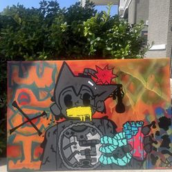 Throwback Graffiti Astroboy Art
