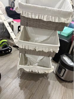 3 tier wicker shelf 30$
