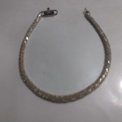 925 Silver Bracelet Length 7 And 1/4 In Use