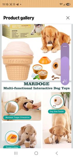 Multi-Functional Interactive Dog Toys for Aggressive Chewers, Indestructible Dog Toys for Medium/Large Breeds,Frozen Dog Treat Dispenser to Keep Them
