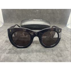 ILLESTEVA BOCA C.3 47[]27 145 Hand Made in Italy BLACK SUNGLASSES Rare **READ