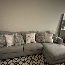 Modern Gray 3-Piece Sectional Couch