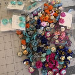 Various Seed Bead Studs For Earring Making 