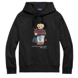 Size XL, Men's Polo Ralph Lauren Polo Bear Holiday Gift Fleece Hoodie