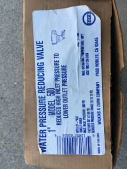 1" Wilkins 500 Pressure Reducing Valve