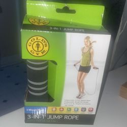 Golds Gym Jump Rope Weighted 3 In 1 Cardio Tone Exercise Workout   NWT 