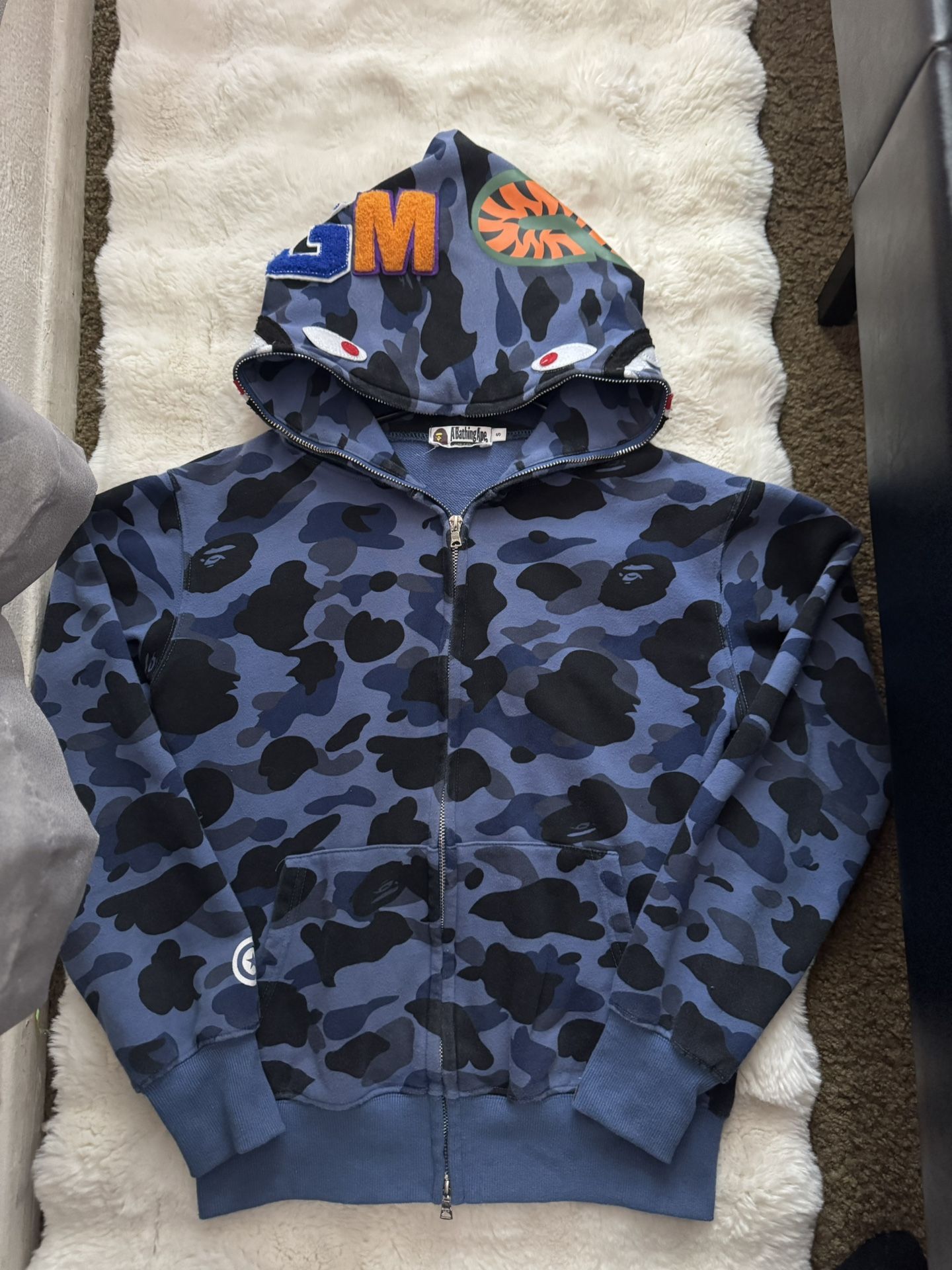 Bape Hoodie Size Small Blue