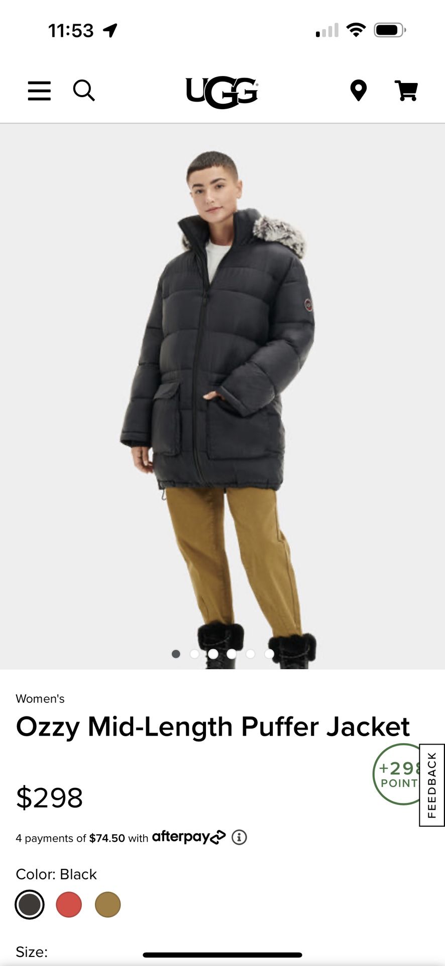 Ugg Mid Length Puffer Jacket !!!