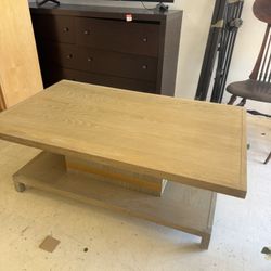 Wood Coffee Table -  52” X 31”