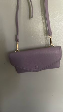 Purple Leather Crossbody Mini Bag