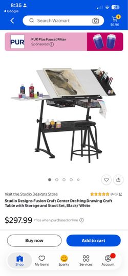 Craft table with storage