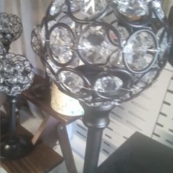 16 PCS  BULK CRYSTAL CANDLE HOLDERS  SET OF 3 SIZES