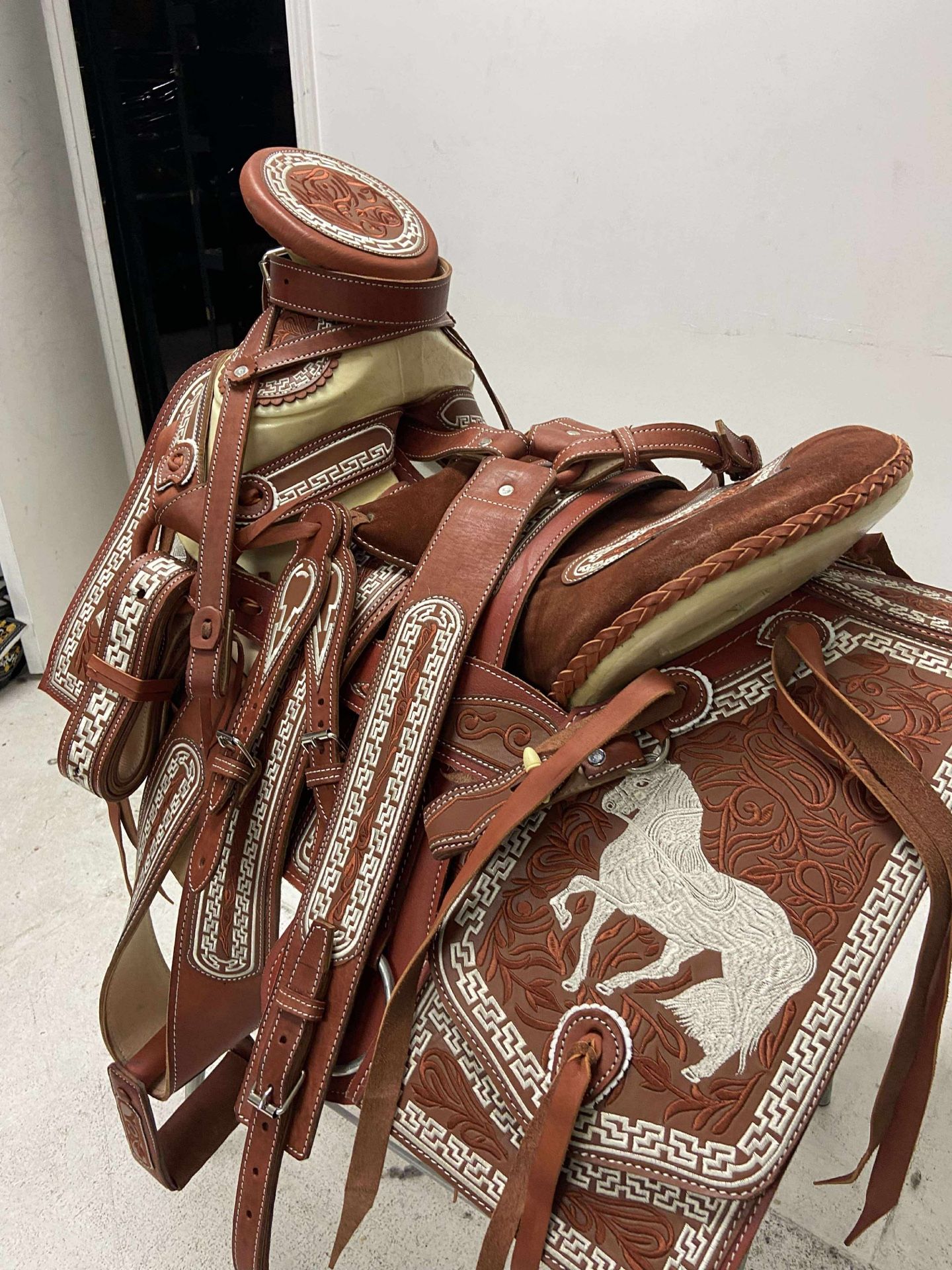 Nuevas monturas Charras bordadas con fiste amplio