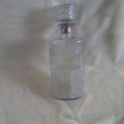 Vintage Glass Bourbon Bottle. 