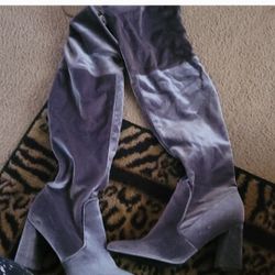 Velour Thigh High BOOTS 