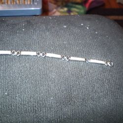 Fire Opal Silver Bracelet 