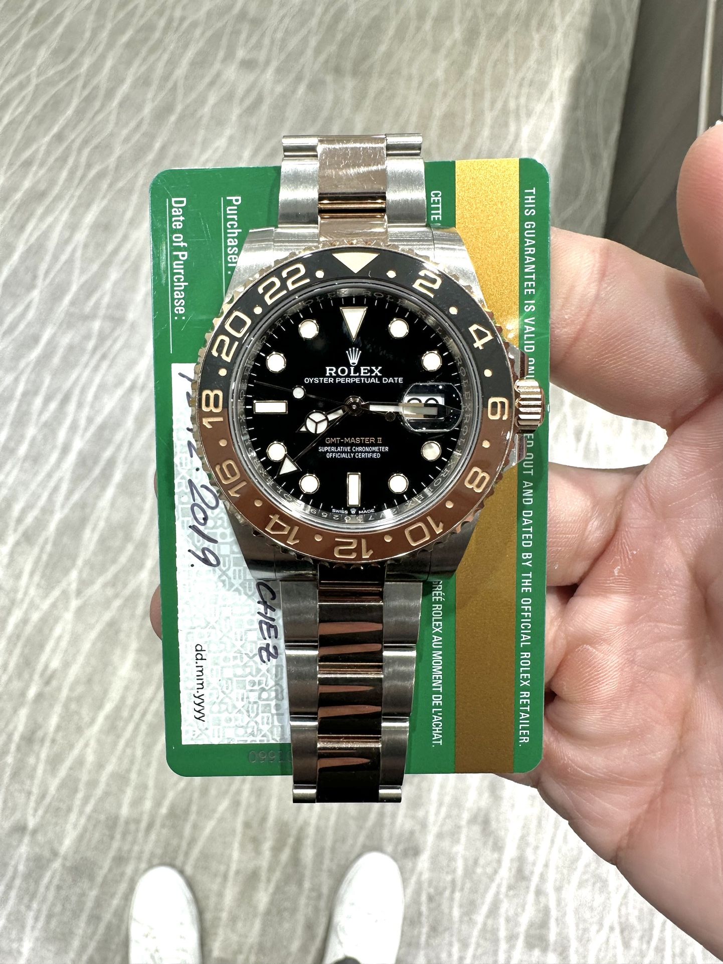 Rolex GMT Master II Two Tone Rootbeer w/ Card 126711CHNR