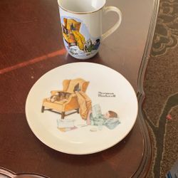 Norman Rockwell Mug & Plate Set
