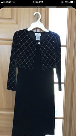 Girls black and gold dress - Size 7