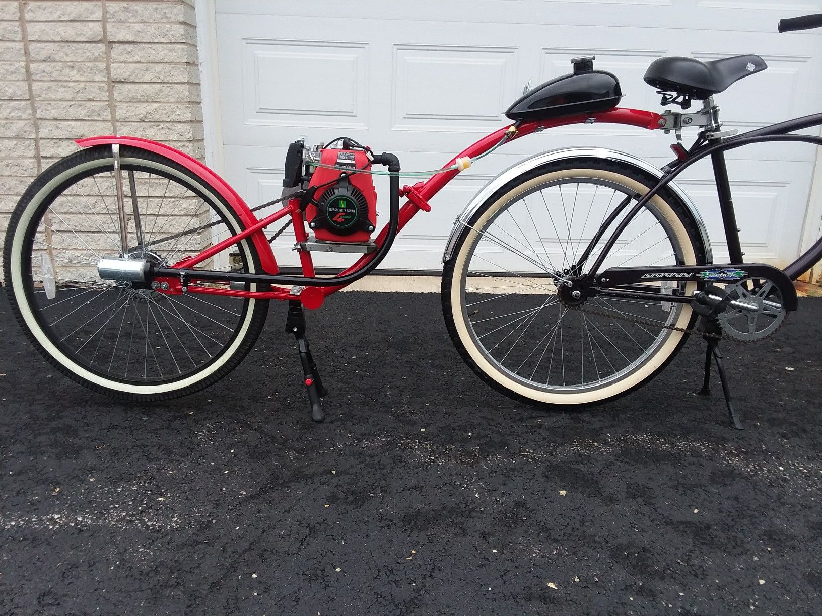 Motorized bike trailer.