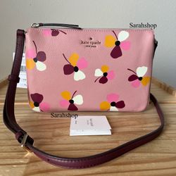 Kate Spade Jackson dusk buds triple gusset crossbody 