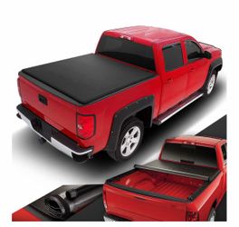 Truck Bed Soft Vinyl Roll-Up Tonneau Cover Compatible with 07-13 Silverado/Sierra 1500 6.5Ft Bed