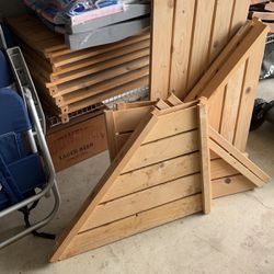 IKEA wood shelving - free