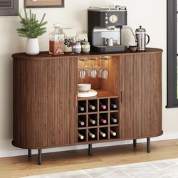 Wine Bar Buffet Sideboard with Storage