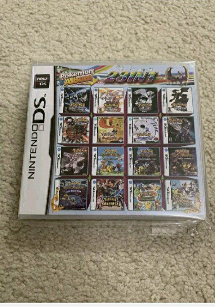 Pokemon 23 in 1 game card Nintendo ds dsi ds lite 2DS 3DS 2DSXL 3DSXL