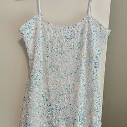 White Sequin Dress 