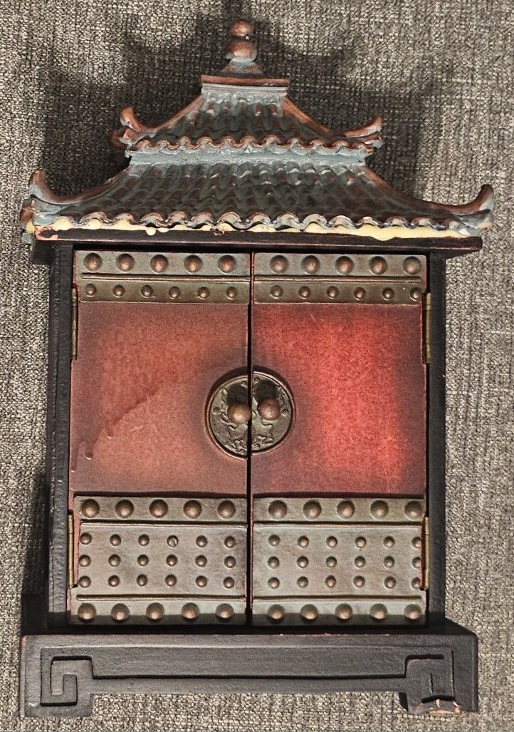 Touch of Class Oriental Pagoda Key Wall Cabinet Bronze - Oriental Furnishings Asian Accent
