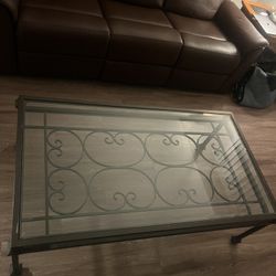 Beveled Glass Coffee Table